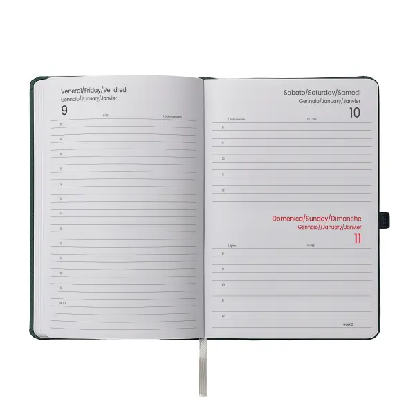 Agenda giornaliera copertina rigida impuntura - Immagine 9
