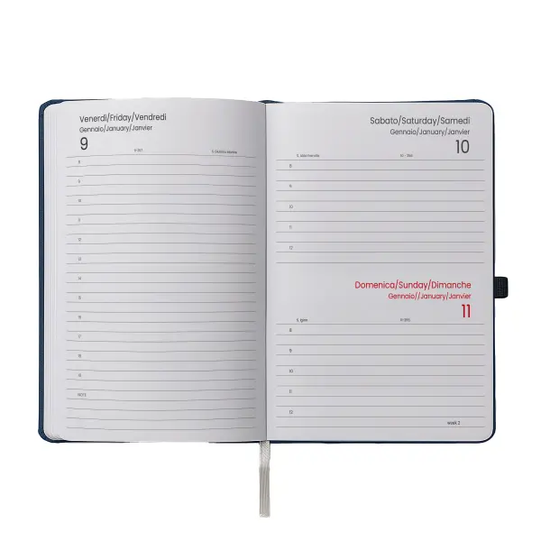 Agenda giornaliera copertina rigida impuntura - Immagine 6