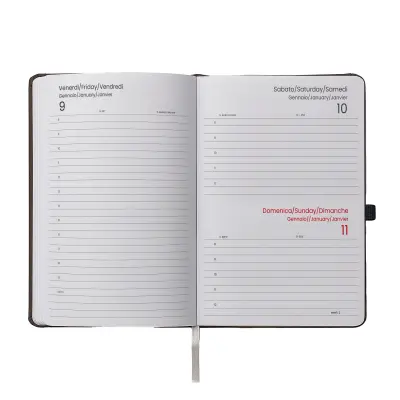 Agenda giornaliera copertina rigida impuntura - Immagine 3