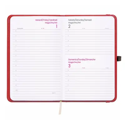 Agenda tascabile giornaliera copertina rigida con impuntura - Immagine 17