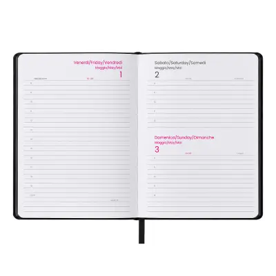 Agenda giornaliera Copertina rigida in termo PU e bordo colorato - Immagine 7
