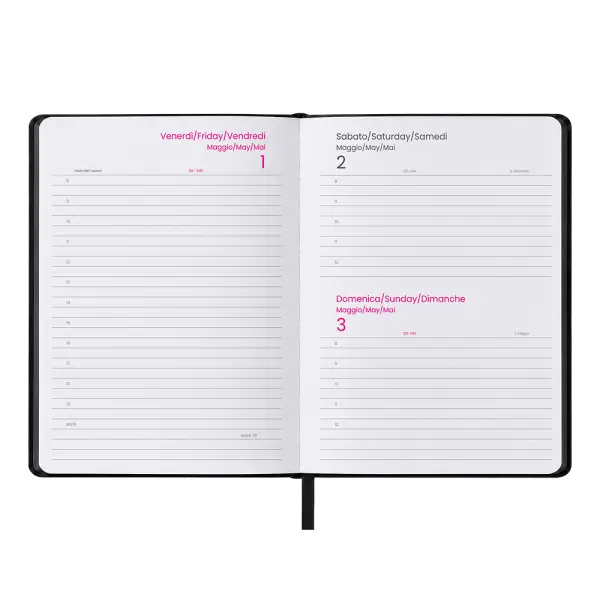 Agenda giornaliera Copertina rigida in termo PU e bordo colorato - Immagine 7