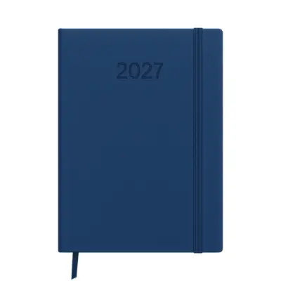 Agenda settimanale copertina rigida in termo PU con bordo colorato - Immagine 2
