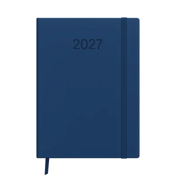 Agenda settimanale copertina rigida in termo PU con bordo colorato - Immagine 2