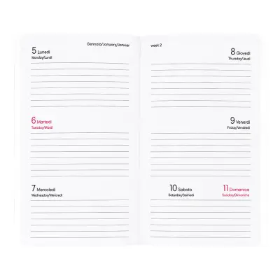 Agenda settimanale tascabile con copertina soft PU ARTHUR - Immagine 13