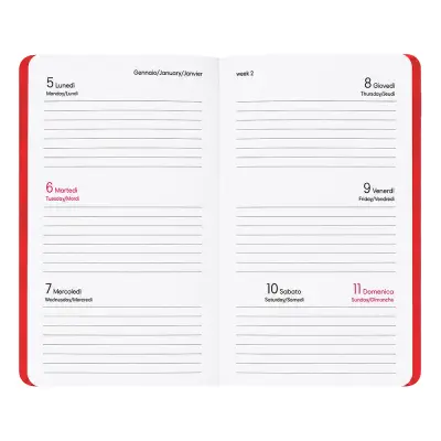 Agenda settimanale tascabile con copertina soft PU ARTHUR - Immagine 10