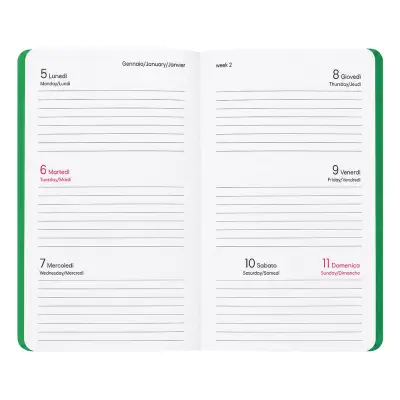 Agenda settimanale tascabile con copertina soft PU ARTHUR - Immagine 7