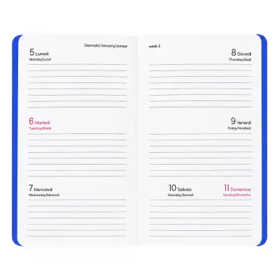 Agenda settimanale tascabile con copertina soft PU ARTHUR - Immagine 3