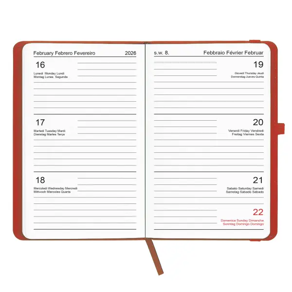 Agenda tascabile settimanale copertina rigida termovirante - Immagine 8