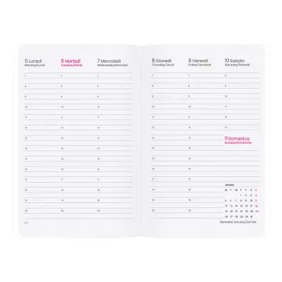 Agenda settimanale copertina flessibile soft PU ARTHUR - Immagine 15