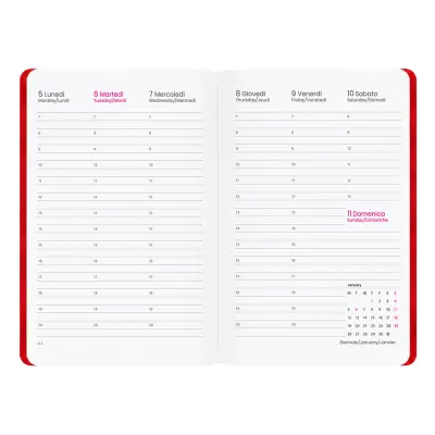 Agenda settimanale copertina flessibile soft PU ARTHUR - Immagine 11