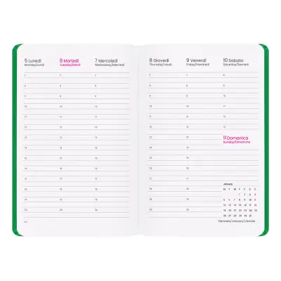 Agenda settimanale copertina flessibile soft PU ARTHUR - Immagine 7