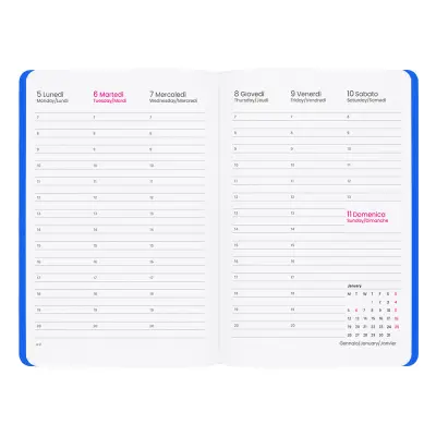 Agenda settimanale copertina flessibile soft PU ARTHUR - Immagine 3