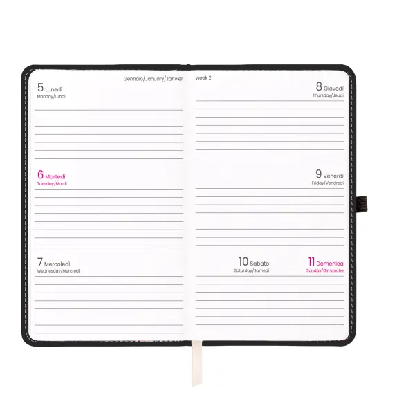 Agenda tascabile settimanale copertina rigida - Immagine 20