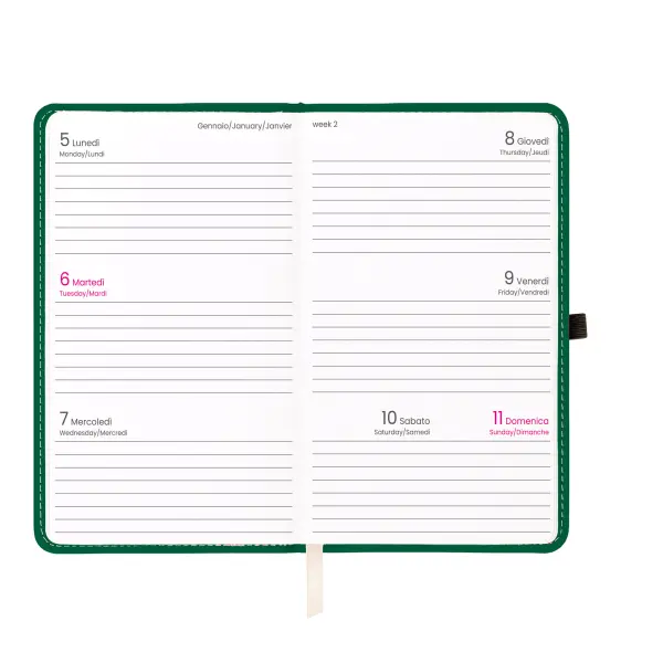 Agenda tascabile settimanale copertina rigida - Immagine 14