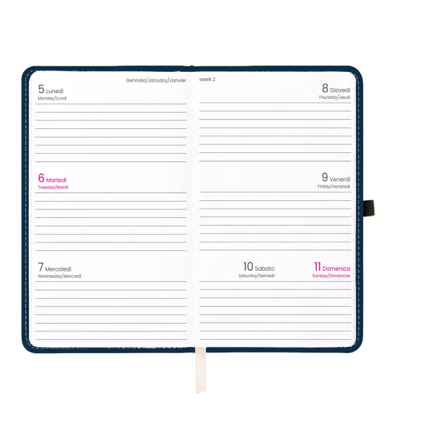 Agenda tascabile settimanale copertina rigida - Immagine 11