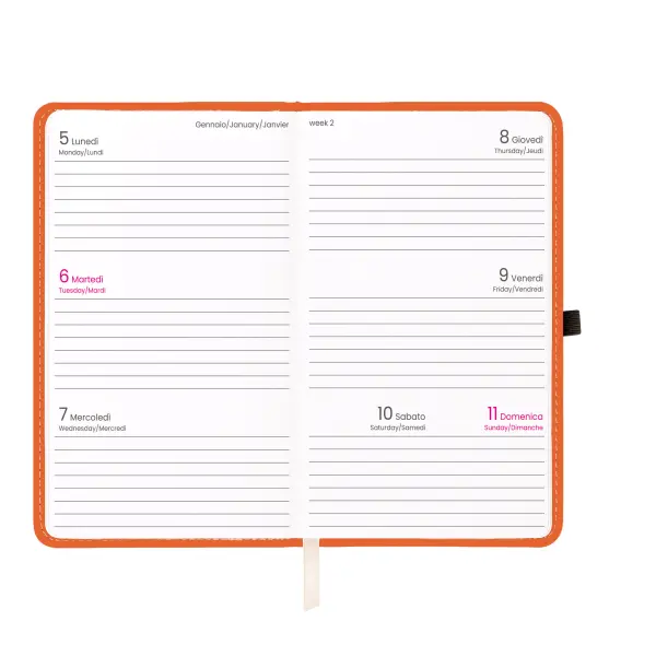 Agenda tascabile settimanale copertina rigida - Immagine 8