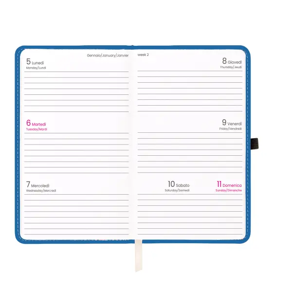 Agenda tascabile settimanale copertina rigida - Immagine 5