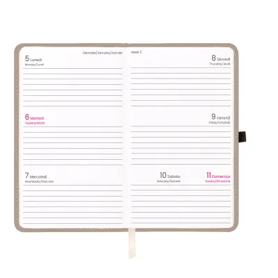 Agenda tascabile settimanale copertina rigida - Immagine 2