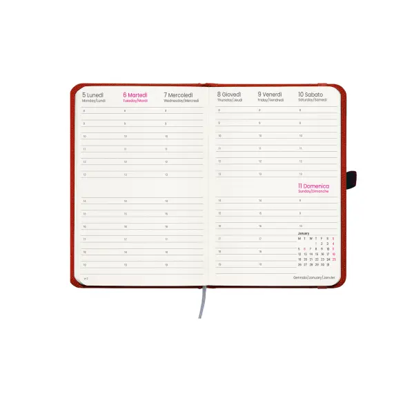 Agenda settimanale copertina rigida con effetto mélange - Immagine 8