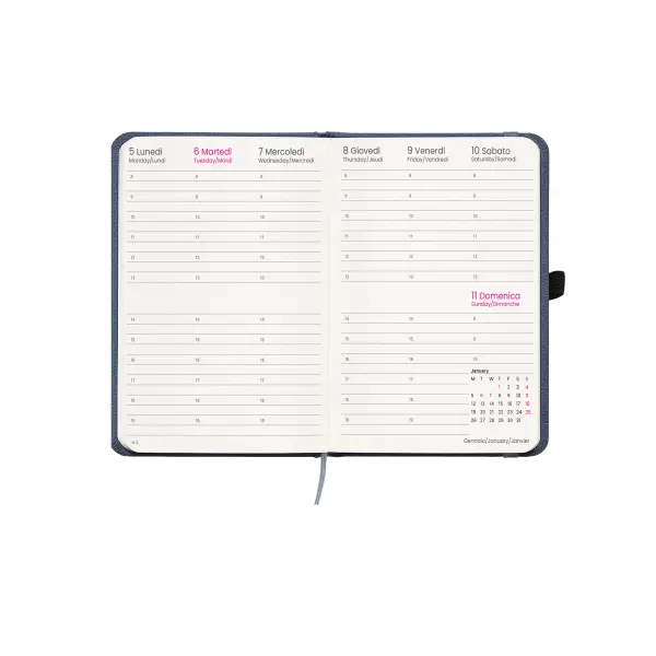 Agenda settimanale copertina rigida con effetto mélange - Immagine 5