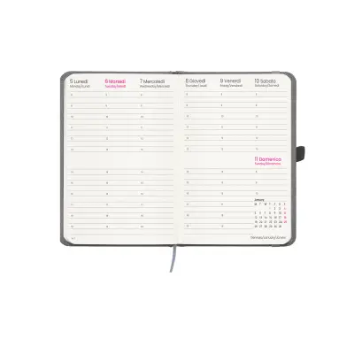Agenda settimanale copertina rigida con effetto mélange - Immagine 2