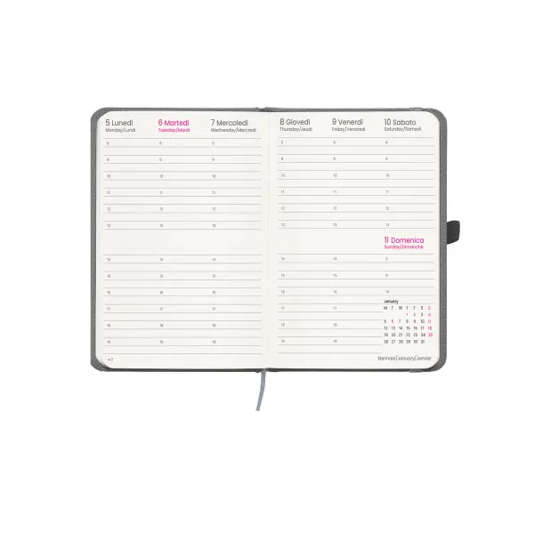Agenda settimanale copertina rigida con effetto mélange - Immagine 2