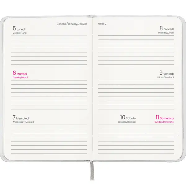 Agenda tascabile settimanale copertina cartoncino laminato - Immagine 20