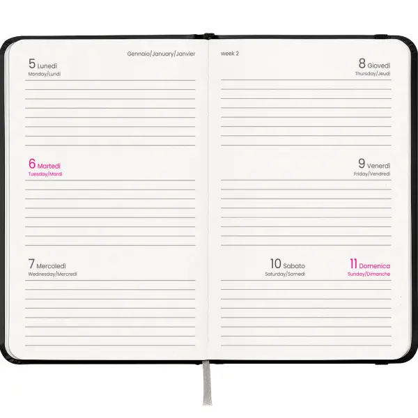 Agenda tascabile settimanale copertina cartoncino laminato - Immagine 17