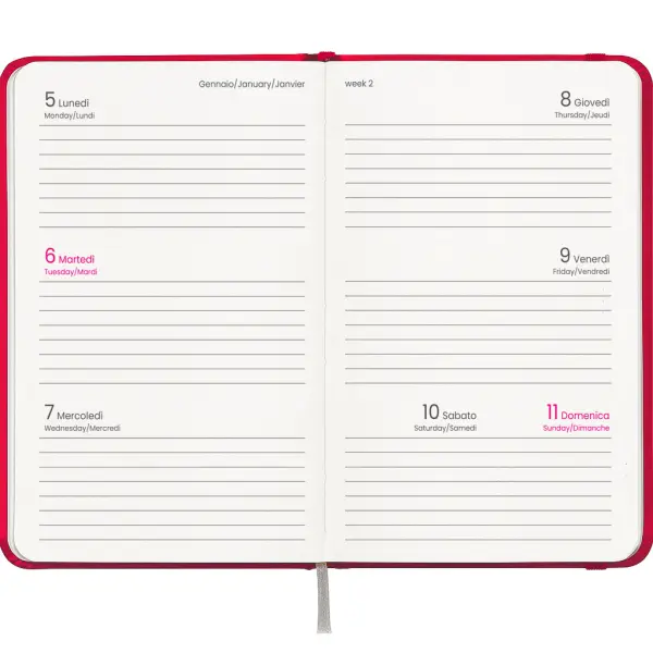Agenda tascabile settimanale copertina cartoncino laminato - Immagine 14