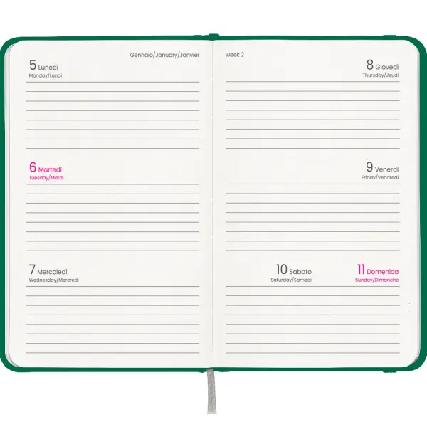 Agenda tascabile settimanale copertina cartoncino laminato - Immagine 11
