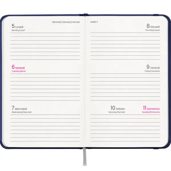 Agenda tascabile settimanale copertina cartoncino laminato - Immagine 8
