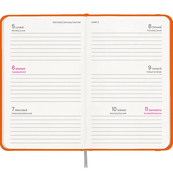 Agenda tascabile settimanale copertina cartoncino laminato - Immagine 5