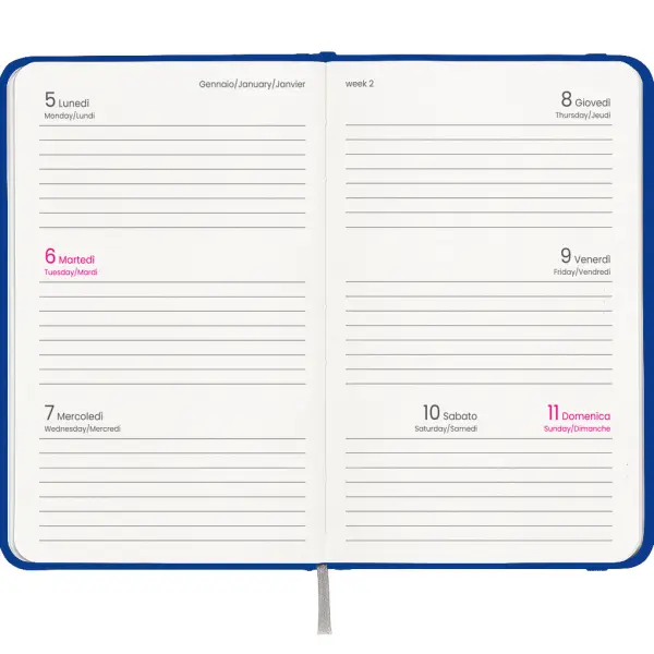 Agenda tascabile settimanale copertina cartoncino laminato - Immagine 2