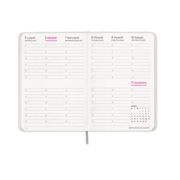 Agenda settimanale copertina rigida in cartoncino laminato - Immagine 20