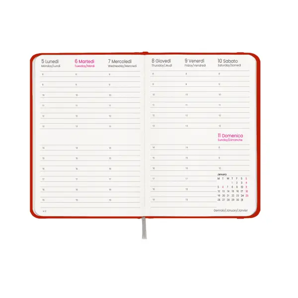 Agenda settimanale copertina rigida in cartoncino laminato - Immagine 14