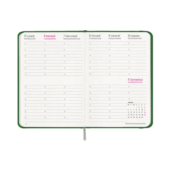 Agenda settimanale copertina rigida in cartoncino laminato - Immagine 11