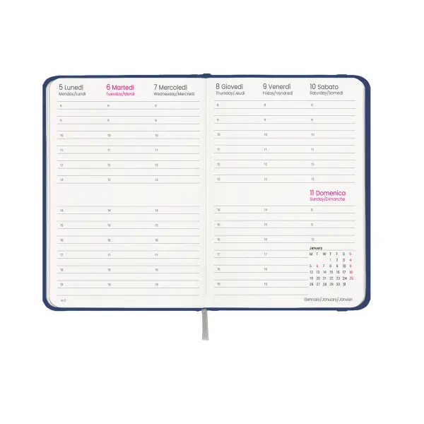 Agenda settimanale copertina rigida in cartoncino laminato - Immagine 8