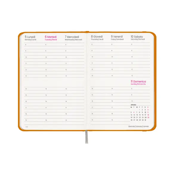 Agenda settimanale copertina rigida in cartoncino laminato - Immagine 5