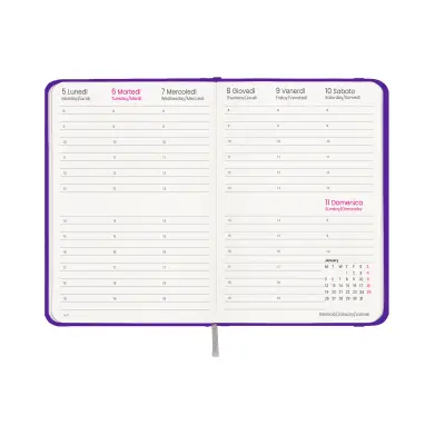 Agenda settimanale copertina rigida in cartoncino laminato - Immagine 2