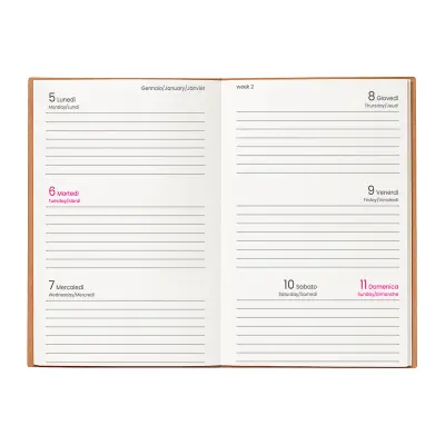 Agenda tascabile settimanale copertina rigida in cartoncino - Immagine 2