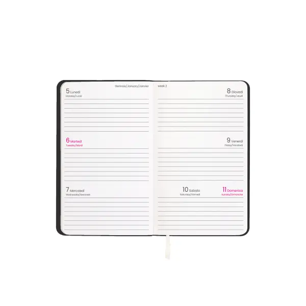 Agenda tascabile settimanale copertina in PU flessibile - Immagine 20