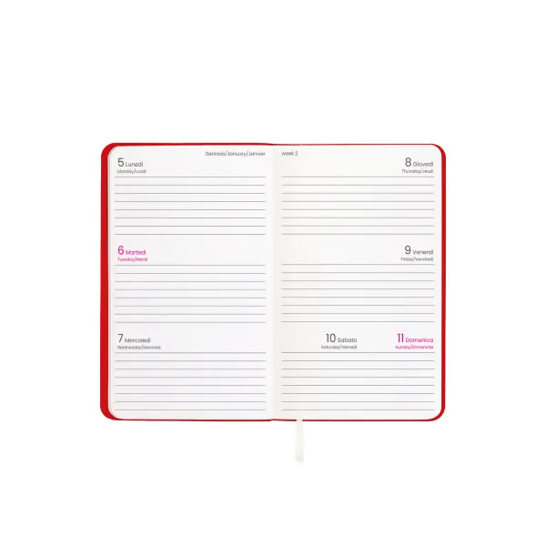Agenda tascabile settimanale copertina in PU flessibile - Immagine 17