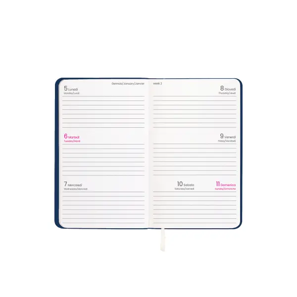 Agenda tascabile settimanale copertina in PU flessibile - Immagine 11