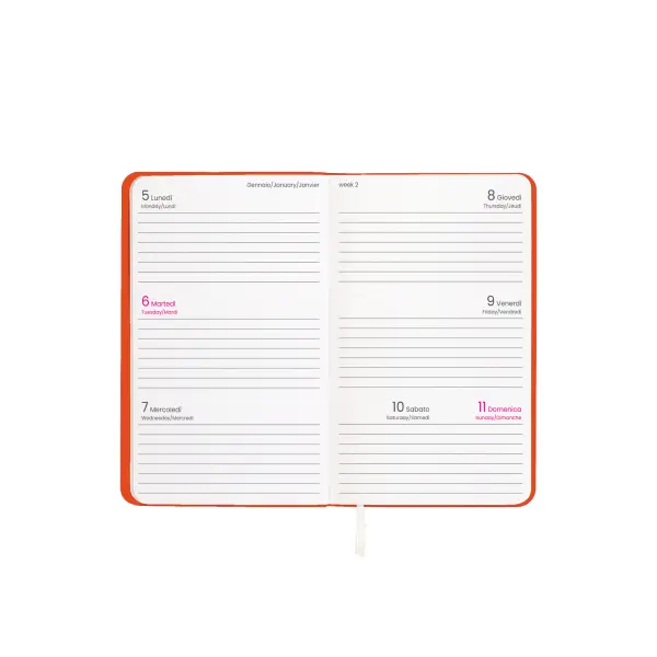 Agenda tascabile settimanale copertina in PU flessibile - Immagine 8