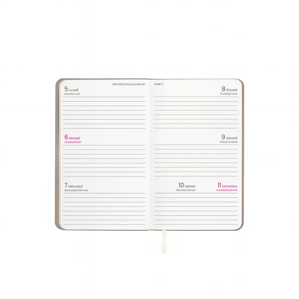Agenda tascabile settimanale copertina in PU flessibile - Immagine 2