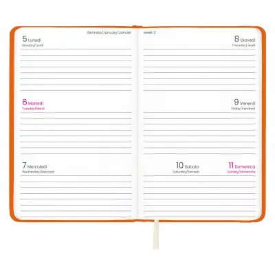 Agenda tascabile settimanale con copertina rigida in PU - Immagine 5