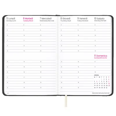 Agenda settimanale con copertina rigida in PU - Immagine 17