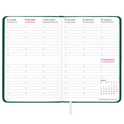 Agenda settimanale con copertina rigida in PU - Immagine 11