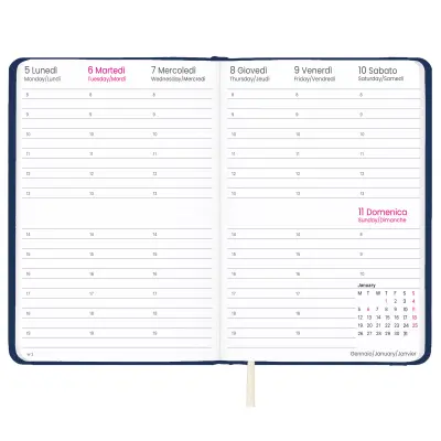 Agenda settimanale con copertina rigida in PU - Immagine 8
